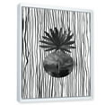 thumbnail image 3 of Designart 'Black and White Striped Under Tropical Leaf I' Modern Framed Canvas Wall Art Print, 3 of 5