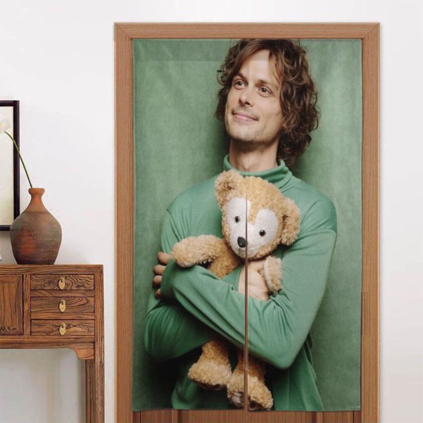 Cortina para puerta de Matthew Gray Gubler, cortina opaca con estampado de patrón para ventana, cortina divisoria de ambientes, tapiz para decoración del hogar, 34" de ancho x 56" de largo