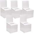 thumbnail image 2 of Donation Collection Ballot Box Reusable thick Raffle Ticket Charity Cardboard with wide Slot comment Suggestion Box With Removable Header 10.5H x 10.5W x 10D, Display area 11Hx 10.5W(5 Pack) White, 2 of 4