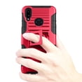 thumbnail image 6 of Compatible for Samsung Galaxy A10S Case with Tempered Glass Screen Protector Belt Clip Holster Defender Rugged Shock Proof Armor Heavy Protection Phone Cover w/ Magnetic Mount Plate [Red], 6 of 9