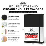 Productivity Store Password Book,5 x 8, Black