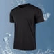 thumbnail image 2 of Camiseta de cuello redondo para hombre - Transpirable - Secado rápido - Verano informal - Poliéster, 2 of 4