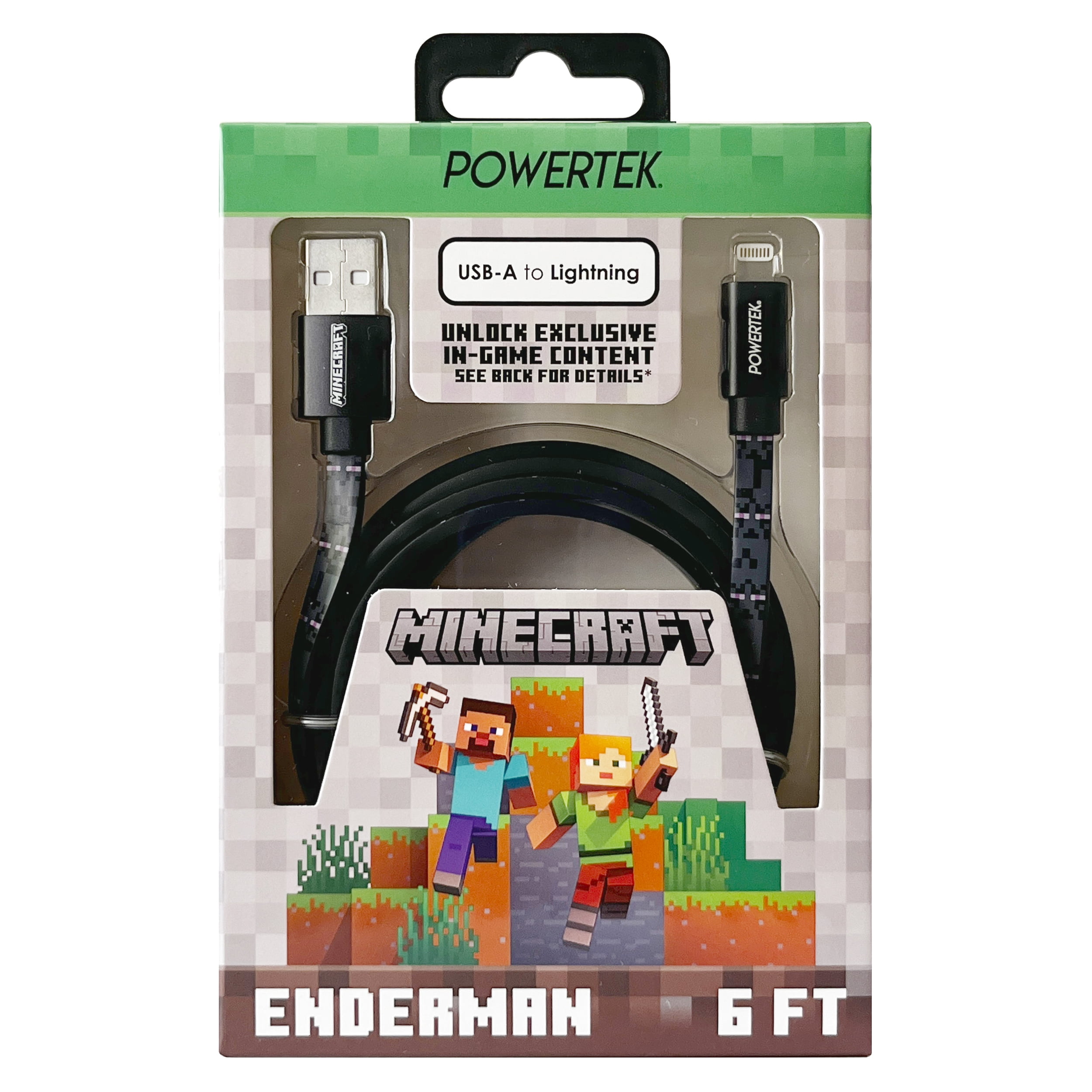 Liquipel Powertek Minecraft USB-A to Lightning - Enderman