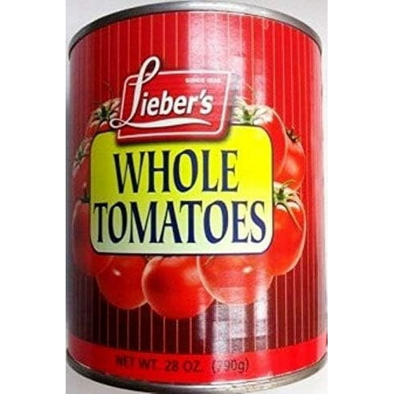 Lieber's Whole Tomatoes Kosher for Passover 28 Oz. Pack of 6.