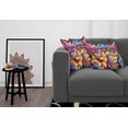 thumbnail image 2 of Ambesonne Cat Throw Pillow Cover Pack of 2, Trippy Funny Kitty Disco Scene, 2 Pcs-16"x16", Fuchsia Multicolor, 2 of 5