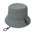 thumbnail image 2 of FNGZ 1* Fisherman's Hat, Dark Gray Bucket Hats, Women's Fisherman Hat Outdoor Sun Hat Spring Summer Solid Color Beach Sunscreen Basin Hat Hat Woman, 2 of 6