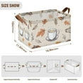thumbnail image 7 of Yayeee Foldable Storage Basket for Shelves with Handles Waterproof Cloth Bins, Fall Coffee, 7 of 7