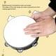 thumbnail image 3 of Tambor De Mano, 4 Pulgadas, 6 Pulgadas, 8 Pulgadas, 10 Pulgadas, Pandereta De Cascabeles De Metal De Doble Fila, 4 Piezas Para Acompañamiento De Banda, 3 of 7