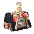 thumbnail image 6 of Peach Sherpa Carrier Bag – Durable 900D Oxford Cloth Fabric Pet Travel Bag with Nylon Webbing, 17x10x11.8 inches, Black Color., 6 of 7