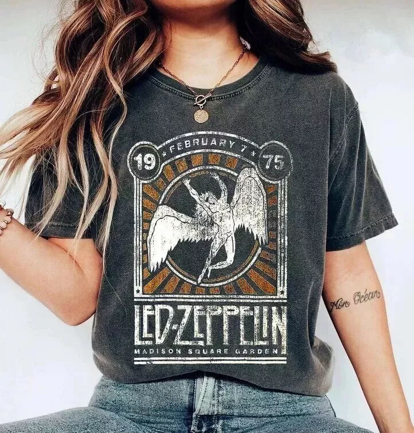 Led Zeppelin Shirt, Vintage Rock Band Led Zeppelin Tour Tee, 70S 