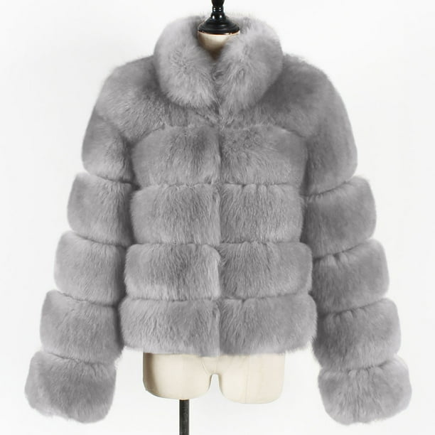 Fluffy gray shop jacket