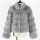 thumbnail image 5 of Abrigo de Piel Sintética Para Mujer Chaqueta Cálida Invierno Sólido Cuello en V Prendas de Abrigo Odeerbi  ODB178581, 5 of 5