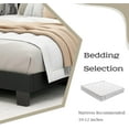 thumbnail image 3 of NNV King Size Platform Bed Frame with Linen Upholstered Wingback Headboard for Adults, Black, 3 of 6