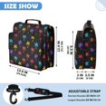 thumbnail image 3 of Zipper Binder with Shoulder Strap 2 inch 3 Ring Waterproof File Folder Organizer Bag 500 Sheet Colorful Palm Tree Icons, 3 of 8