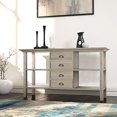 thumbnail image 2 of SIMPLIHOME Redmond SOLID WOOD 54 inch Wide Rustic Console Sofa Table in Distressed Grey with Storage, 4 Drawers and 4 Shelves, for the Living Room Entryway and Bedroom, 2 of 5