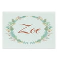 thumbnail image 1 of Zoe Cutting Board, Blossoming Nature Design Foliage Leaves Silhouette Girl Name Arrangement Wreath, Decorative Tempered Glass Cutting and Serving Board, Large Size, Multicolor, by Ambesonne, 1 of 1