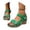 Green, variant on Women's Sandals Summer Platform Sandals Casual On Heel Shoes With Adjustable Strap Comfortable Footwear For Outdoor Walking Orange 40