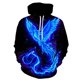 thumbnail image 2 of Sudadera con capucha para hombre con estampado digital 3D Flame Phoenix Sudadera con capucha, 2 of 5