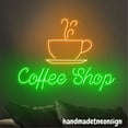 thumbnail image 3 of Handmadetneonsign Coffee Shop Neon Sign, Coffee Cup Wall Art Decor, Open Coffee Cafe Wall Decor 67805, 3 of 5