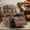 Brown, variant on Sesslife Swivel Rocker Recliner Chair with Heat and Vibration Massage, Manual Fabric Lounge Chair with Side Pockets, 2 Cup Holders, USB Charge Port, Single Sofa Chair for Bedroom Theater, Brown