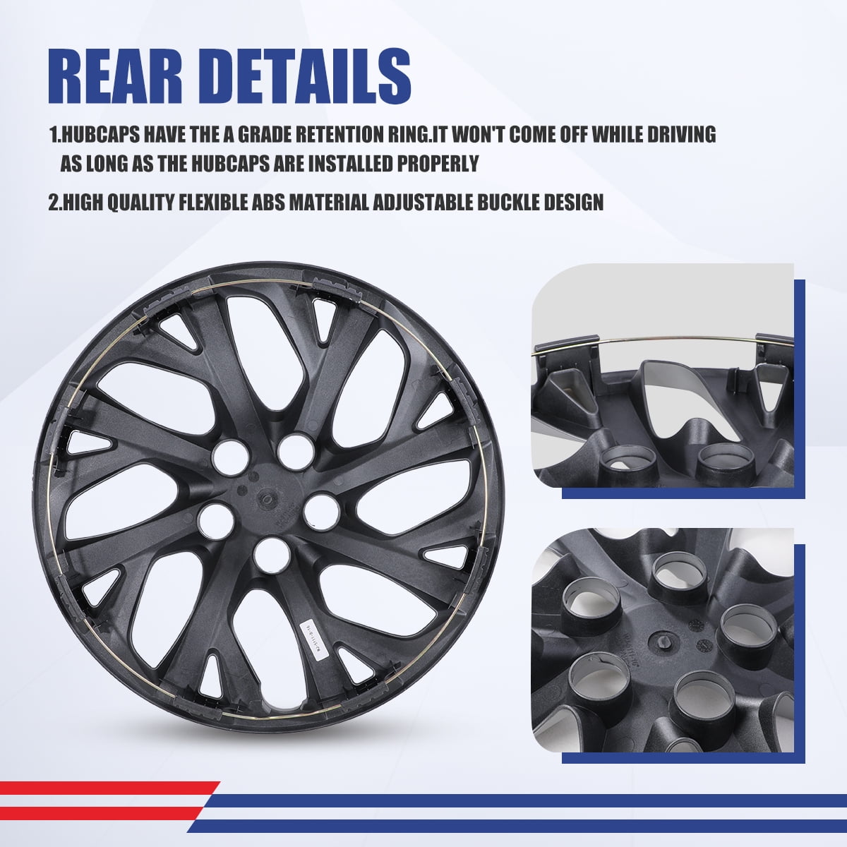 1Pc Cover Hubcaps ,16 Inch Hubcaps Wheel Rims Cover for 2017-2019 TOYOTA COROLLA Compatible With Steel Wheels and Snap On Installation ABS+PC Material（16-Inch, Lacquer)