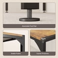 thumbnail image 4 of 3-Piece Compact Square Dining Table Set for 2 People with Two Matching Benches, Retro, 4 of 11
