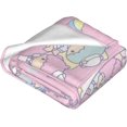thumbnail image 4 of Little Twin Stars Throw Blanket Pink Kawaii Facecloth Blanket Girls Women Bedroom Living Room Air Conditioning Room Warm Plush Blanket Office Knee Throw 40"x50", 4 of 6