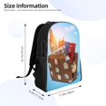 thumbnail image 4 of Fotbe Trip to London Travel Laptop Backpack, Business Slim Sturdy Laptops Backpack, Water Resistant College School Computer Bag Gift for Men & Women Fits 15.6 Inch Notebook, 4 of 8
