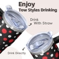thumbnail image 4 of Geometric Texture 20oz Stainless Steel Tumbler with Handle, Insulated Travel Coffee Mug Double Wall Leak-Proof Lid, 4 of 5