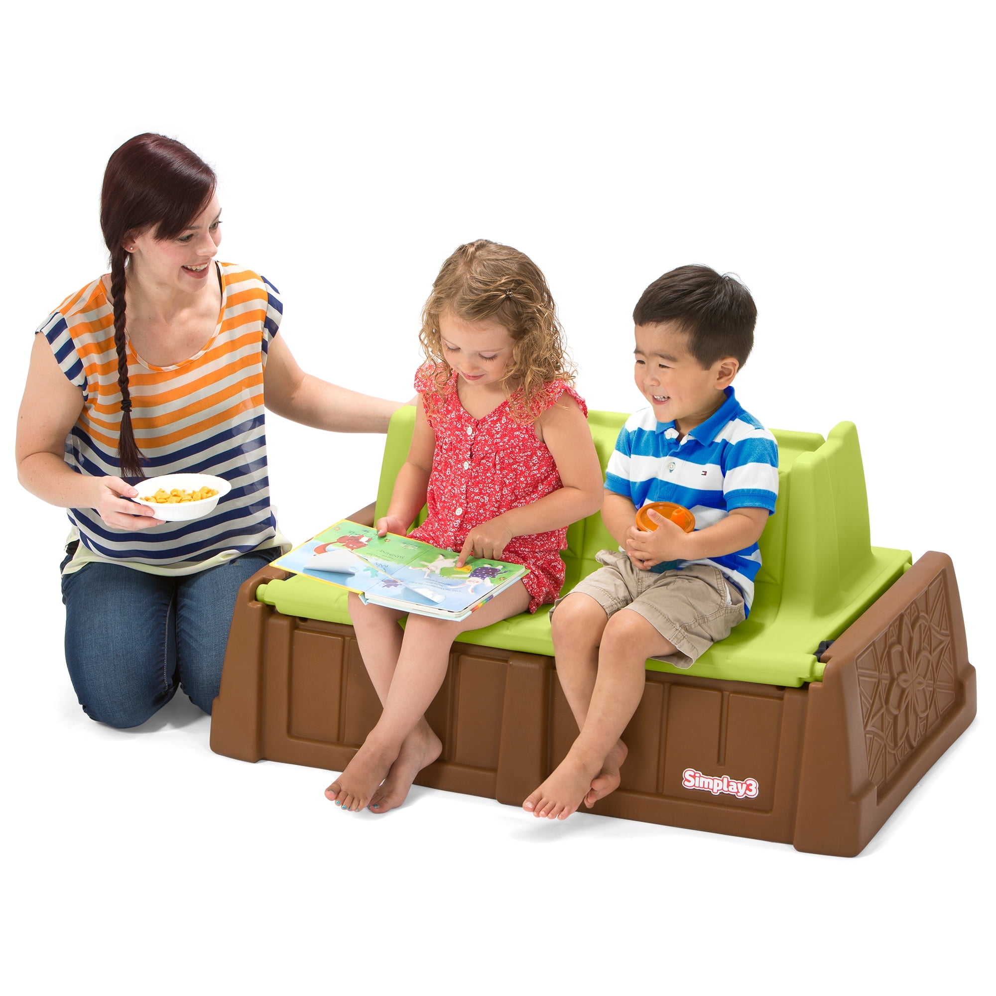 Simplay3 Sand and Water Bench, 2 in 1 Combination Play Table and Children's Storage Bench