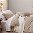 thumbnail image 4 of Juego de fundas de edredón Bedsure Deep Beige, tamaño completo, 3 piezas, 4 of 9