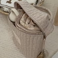 thumbnail image 5 of Diaper Bag Organizer, Quilted Cotton Nursery Caddy with Reinforced Handles - Portable Storage for Baby Essentials, Diapers, Wipes & Pacifiers for Home, Travel & Nursery(DSF), 5 of 6