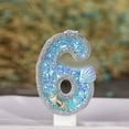 thumbnail image 1 of 1PC Blue Shell Glitter Crown Number Cake Toppers  Birthday Wedding Cakes Dessert, 1 of 6