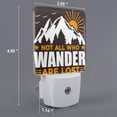 thumbnail image 2 of Rocae Not All Who Wander Are Lost4 for 0.5W Plug in Night Light, Dusk to Dawn, Bright Nightlight Auto-On/Off-US, 2 of 7