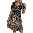 thumbnail image 1 of WILLBEST Vestidos Verano para Mujer Vestido Casual Ajustado con Estampado sin Tirantes y Cuello En V Sexy para Mujer Mediana, 1 of 3