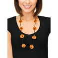 thumbnail image 4 of Way to Celebrate Halloween Jack-O-Lantern Light up Necklace Bundle, 5 Pack, 4 of 5