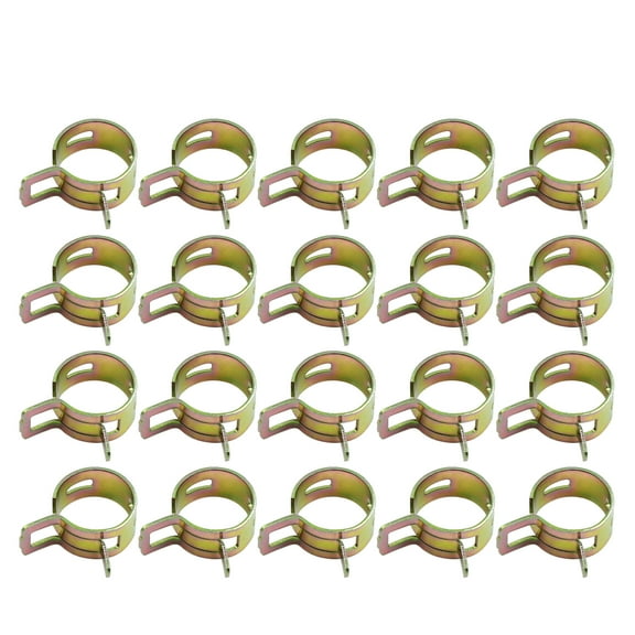 20pcs 16mm Auto Car Fuel Line Spring Clips Water Pipe Air Tube Clamps Hose Fastener
