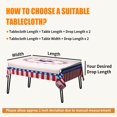 thumbnail image 5 of Thanksgiving Rectangular Tablecloth American Flag Stars Table Cloth Washable Table Cover for Holiday Dinner Picnic Indoor Outdoor Party Dining Room Table Decor (60x84inch), 5 of 6