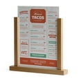 thumbnail image 3 of M&T Displays Contemporary Desktop Menu Holder with Acrylic U Type Pocket, Portrait Table Top Sign Holder, Ad Frame for Restaurant, Store, Wedding, Party, Event (2 Pack) (Natural Wood, 8.5x11), 3 of 7