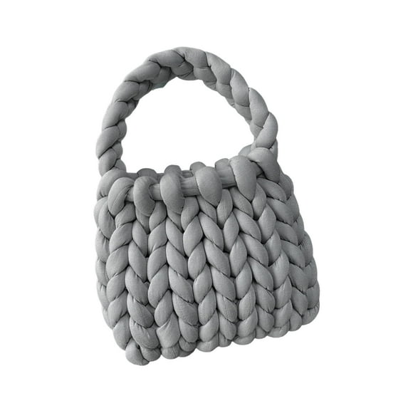 Bolso de hombro para mujer Sunnimix Tejido Grueso Gris