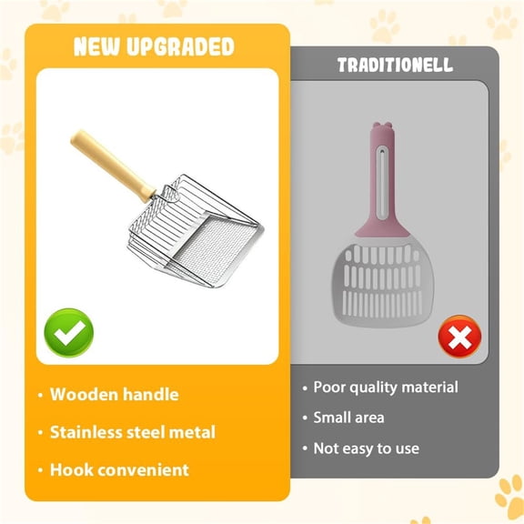 Upgraded Modern Cats Litter Box 2025 Metal Litter Box With Wooden Cover Pet Poop Box Suitable For Clumping Litter Dog And Hamster Waste L
