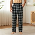 thumbnail image 2 of Xcmzpl Men's Soft Buffalo Plaid Pajama Lounge Sleep Pants Lightweight Sleepwear Elastic Waist Baggy Night Bottoms with Pocket S-3XL, 2 of 7