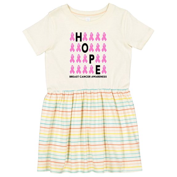 Inktastic Hope Breast Cancer Awareness Girls Toddler Dress