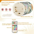 thumbnail image 2 of Yayeee Flameless Candles with Remote Flickering Battery Operated Multi Color Changing, Floral Pattern, 2 of 7