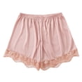 thumbnail image 6 of KHONTS Women's Loose Half Slip Shorts Loose Fit Lace Trim Pettipants Culotte Slip Bloomers Split Underwear Shorts Z03-Light Pink M, 6 of 6