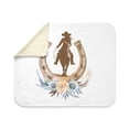 thumbnail image 4 of CafePress - Western Horseback Riding Cowgirl Equestrian - Sherpa Fleece Throw Blanket 60" x 50", 4 of 5