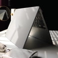 thumbnail image 4 of Luxury Litchi Leather MacBook Case, White Laptop Case for MacBook Air 13 Macbook Pro 13 16 14 15 A1990 with Cutting Out Logo (Cutting out logo,Pro 14 A2779), 4 of 6