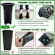 thumbnail image 5 of 20 Macetas de Plástico para Vivero de Plantas Profundas, Macetas Gruesas y Estables para Árboles Altos, Macetas Reutilizables para Plantas de Semillero Altas, Profundas, 5 of 5