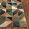 thumbnail image 4 of SAFAVIEH Studio Leather Hilda Geometric Area Rug, Green/Light Brown, 4' x 6', 4 of 11