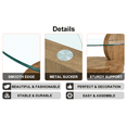 thumbnail image 7 of 3-Tier Round Glass Coffee Table, 42" Modern Tempered Clear Glass Top With Wood Frame, Storage Shelves For Living Room, 7 of 7